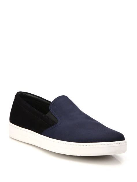 prada sport suede sneakers|Prada nylon slip on sneakers.